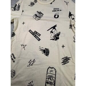 Cuidado Con El Perro Mens XS Graphic T-Shirt Cream Skate Streetwear New Tag